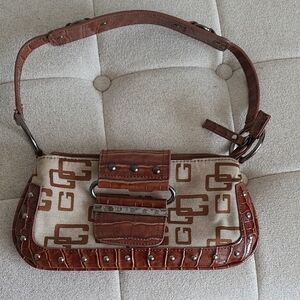 Brown and Cream Designer Women's Bag